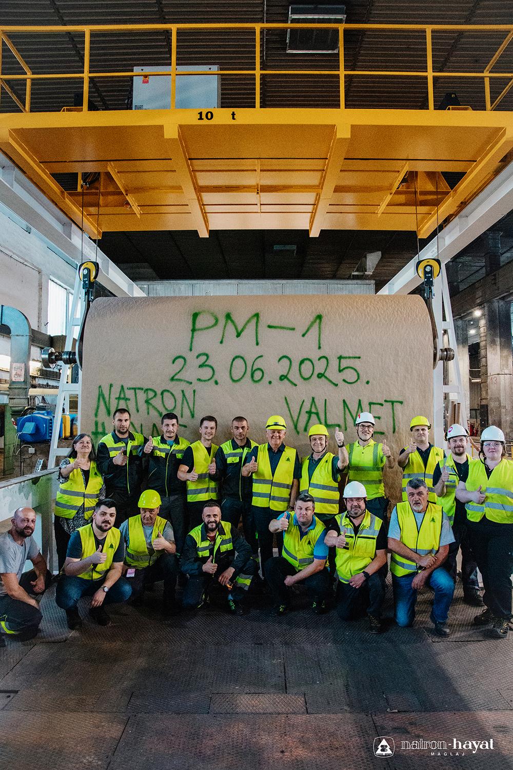 First Paper from Upgraded Paper Machine 1 (PM1)